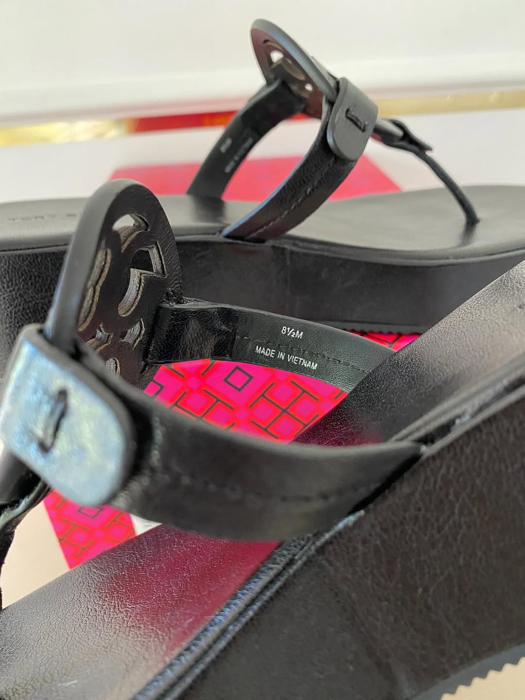 Tory Burch Black Miller Wedge