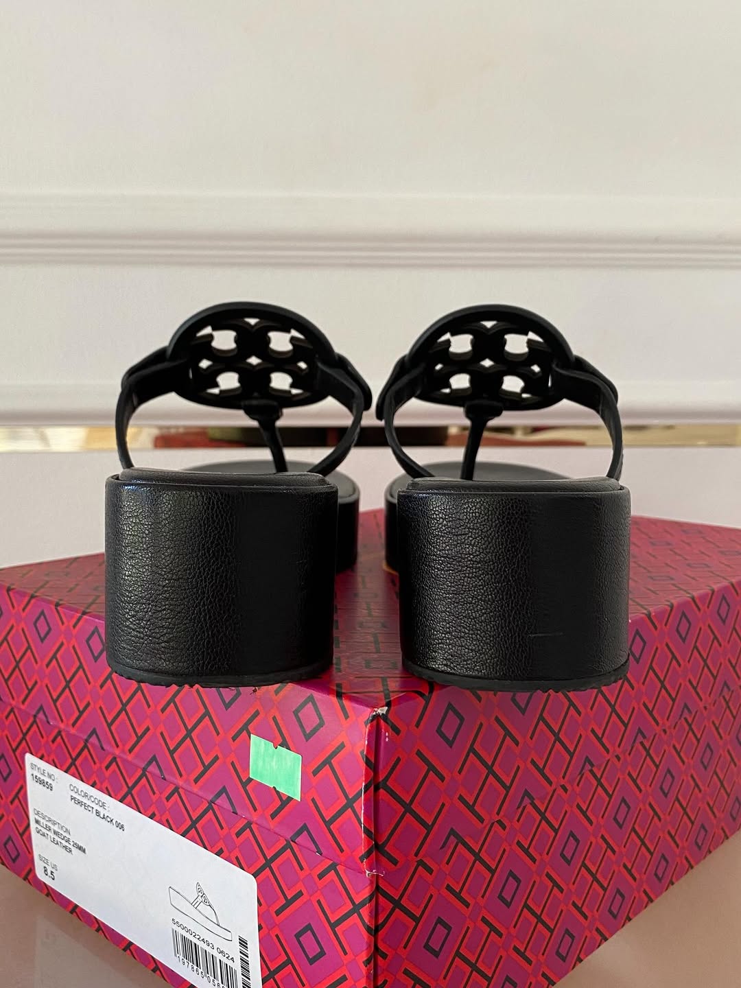 Tory Burch Black Miller Wedge