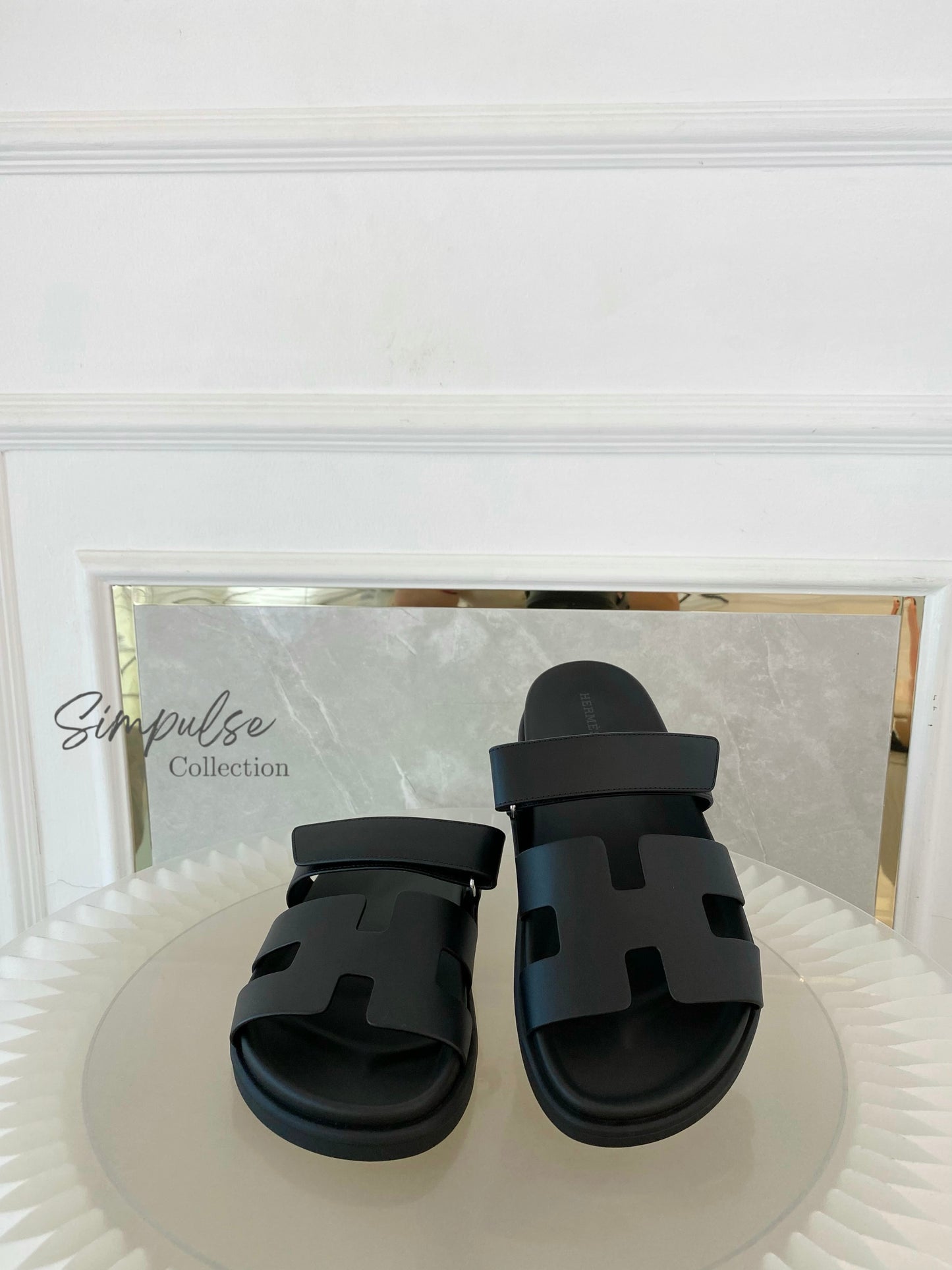 HERMES BLACK SANDAL