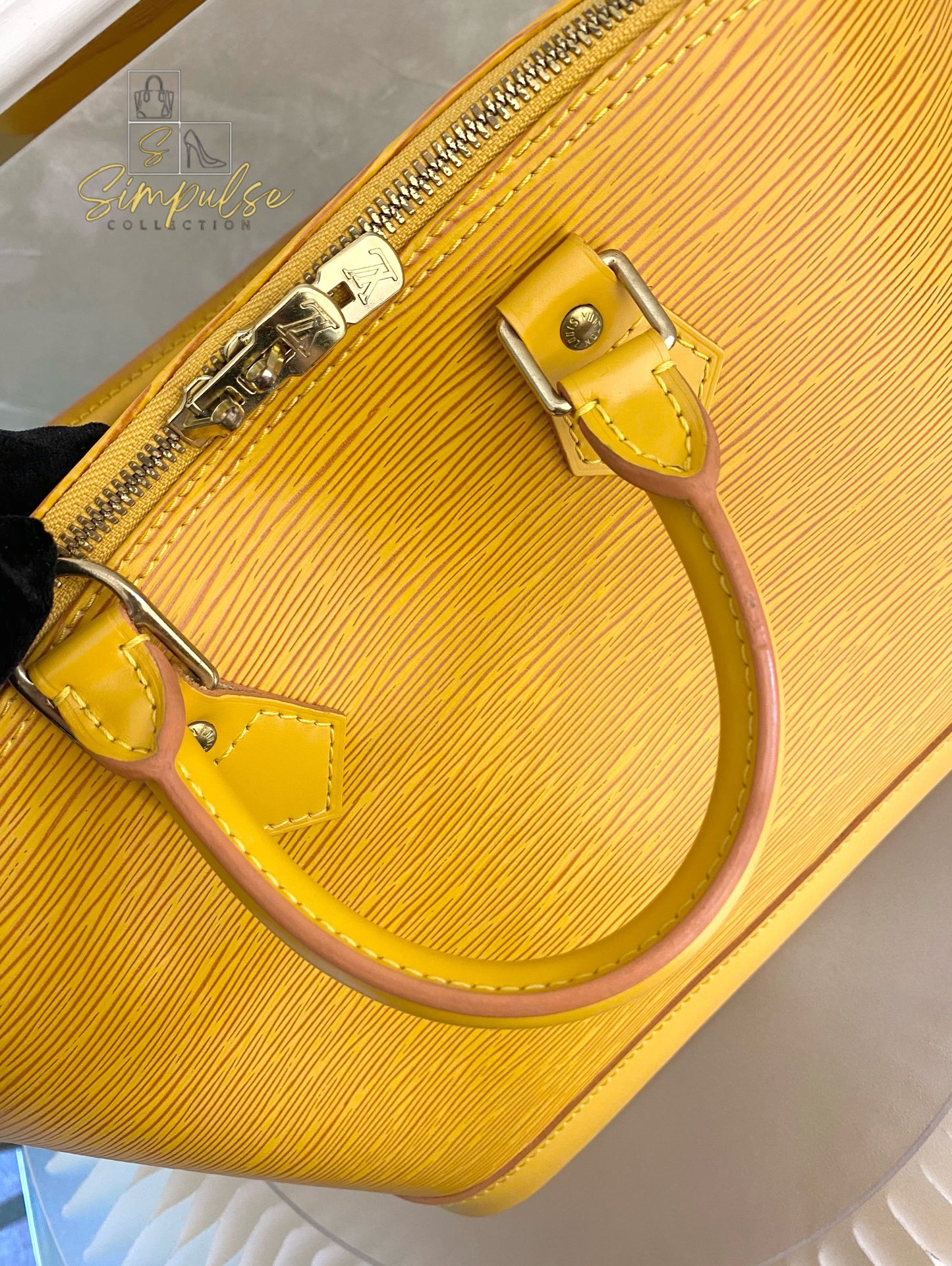 Louis Vuitton Epi Alma Bag Yellow
