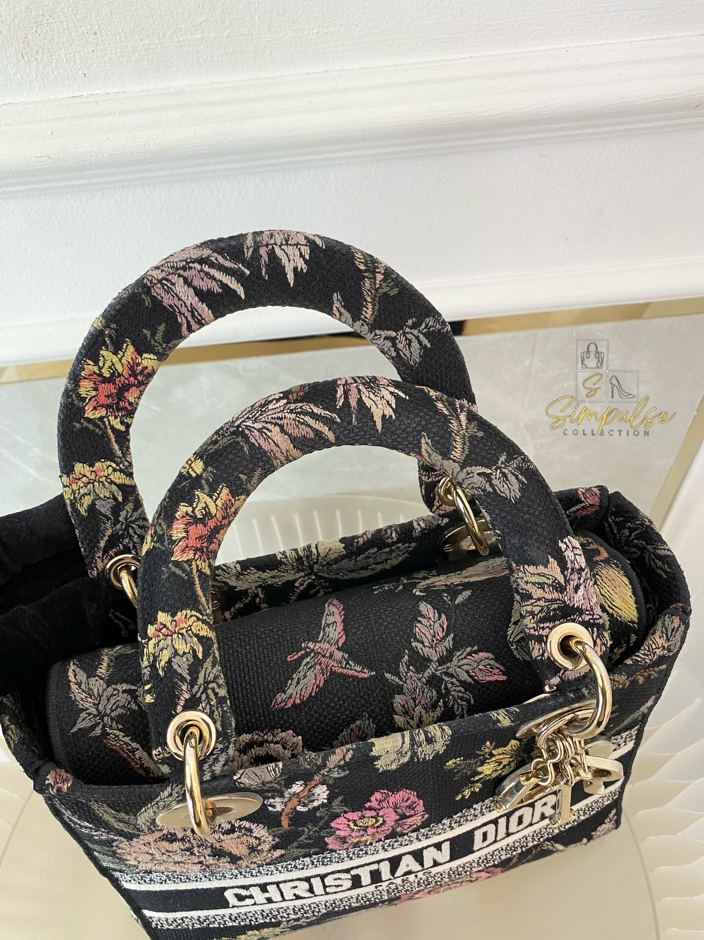 DIOR D-LITE OBLIQUE MEDIUM BLACK