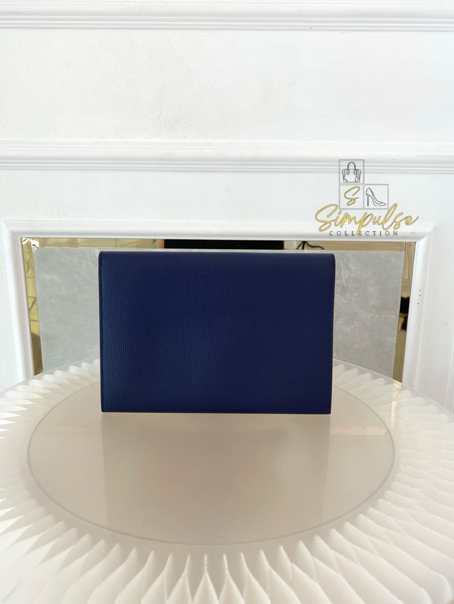 Salvatore Ferragamo Navy Blue Envelope