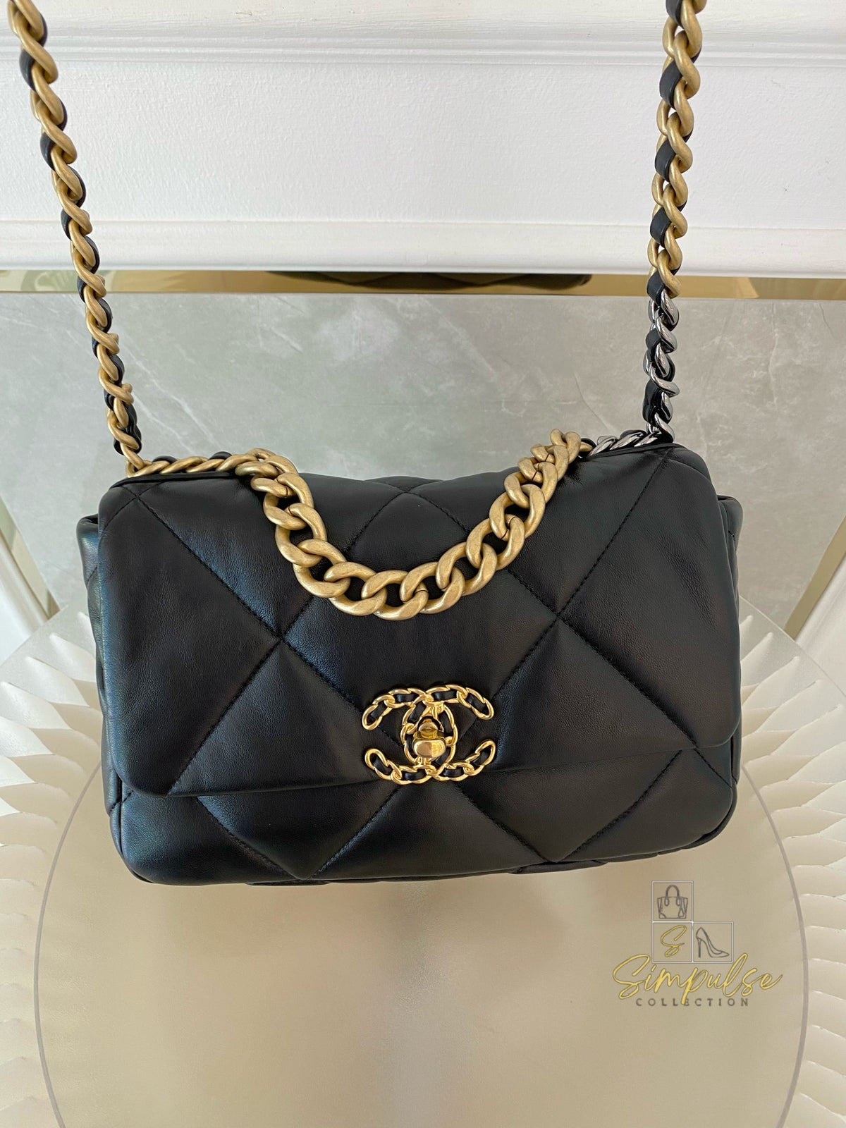 CHANEL C19 SMALL BLACK