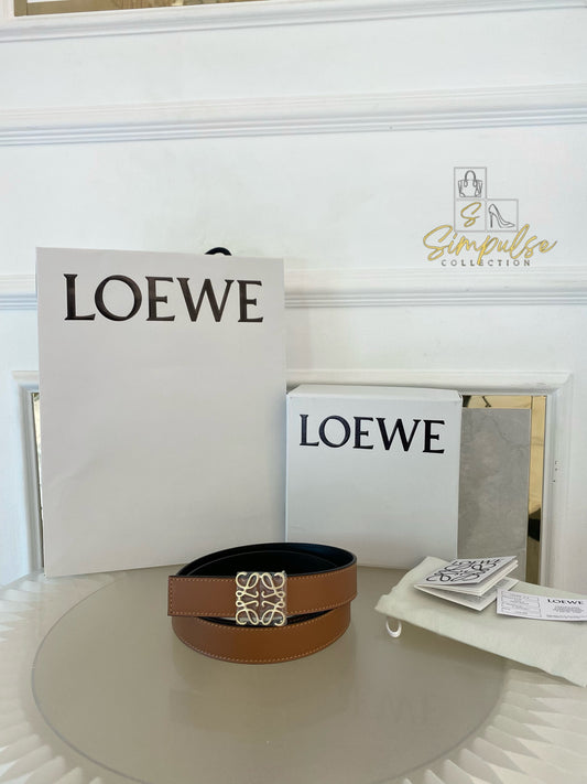 LOEWE BELT TAN/BLACK REVERSIBLE
