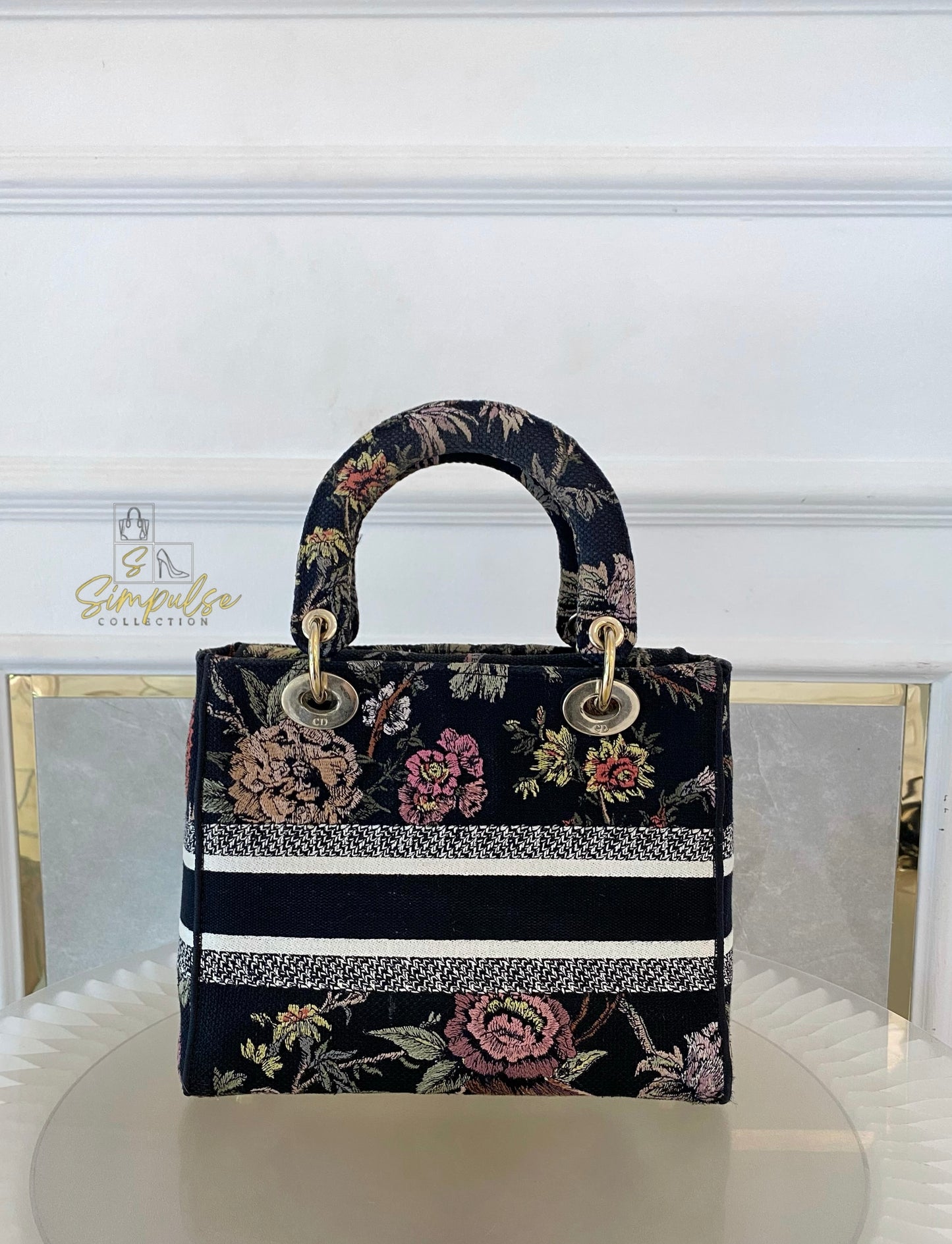 DIOR D-LITE OBLIQUE MEDIUM BLACK