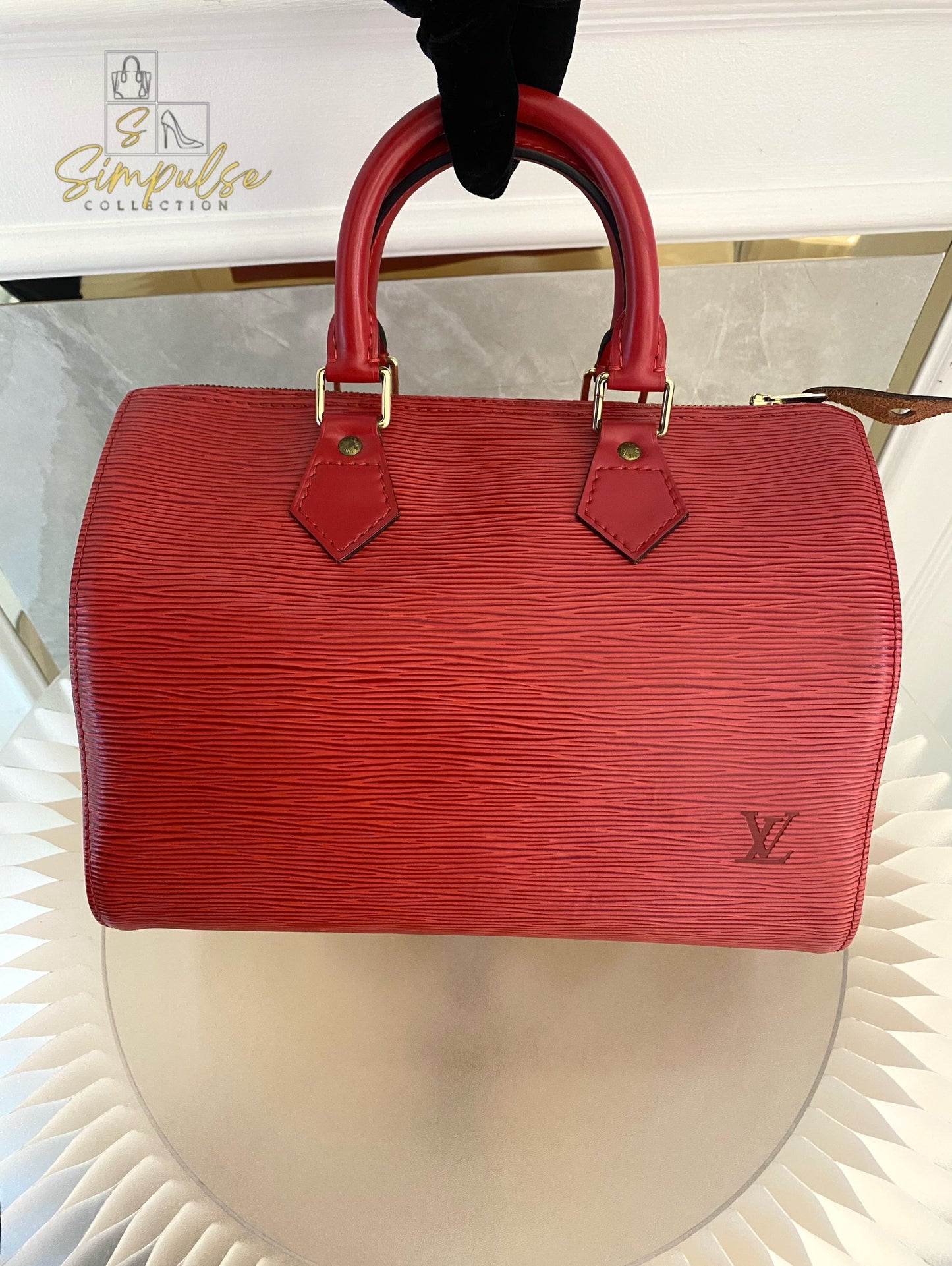 Louis Vuitton Epi Speedy 25 Red
