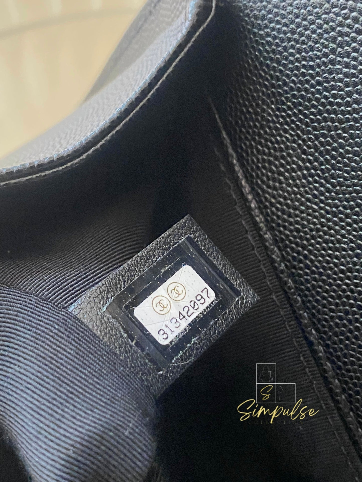 Chanel Leboy Old Medium Caviar Black GHW
