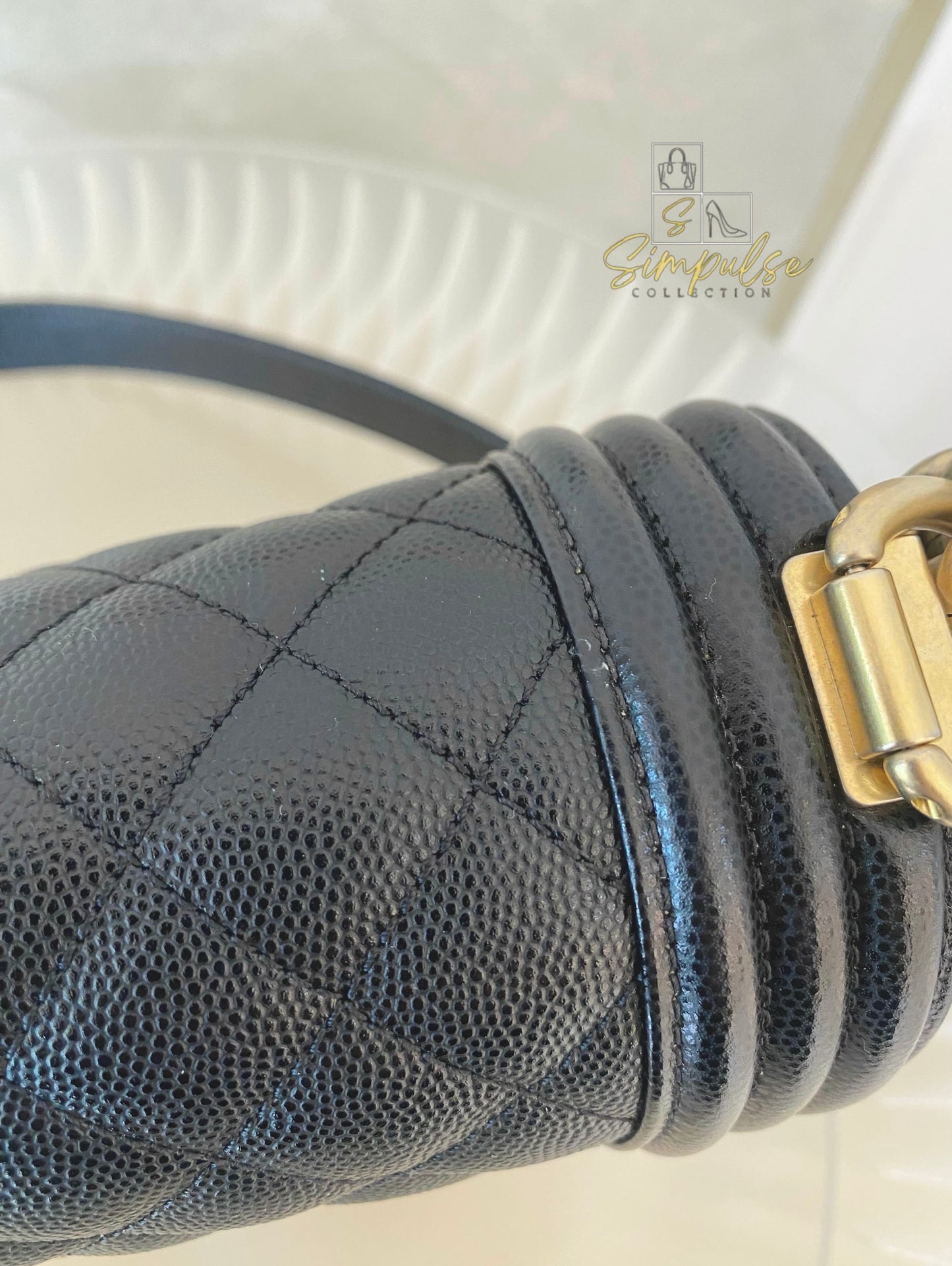 Chanel Leboy Old Medium Caviar Black GHW