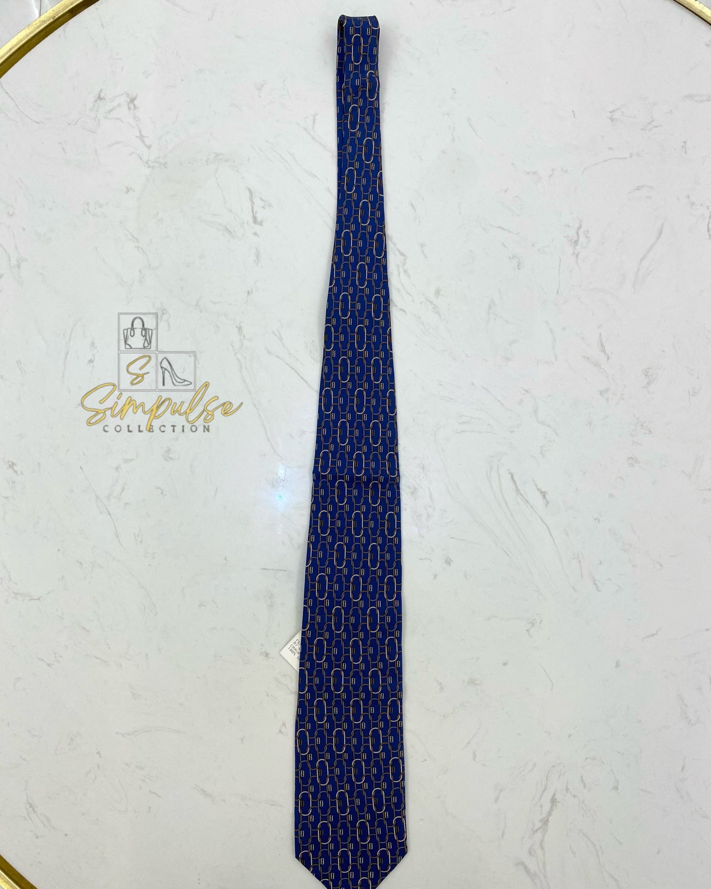 FENDI BLUE TIE  ALL OVER NECKTIE