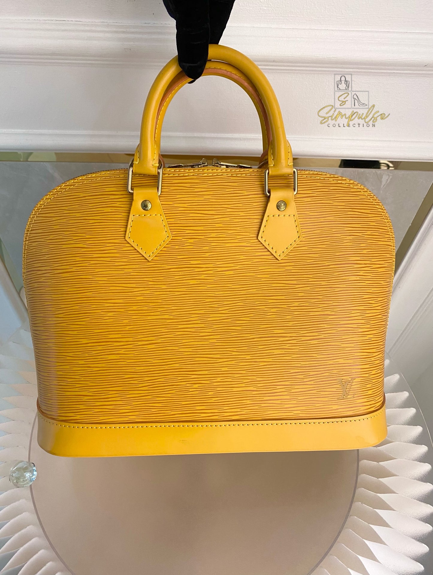Louis Vuitton Epi Alma Bag Yellow
