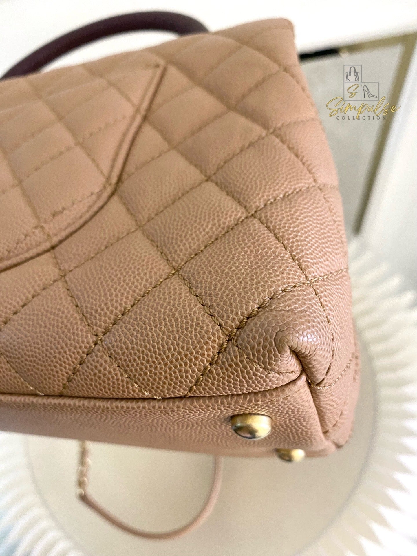 Chanel Coco Lizard Medium Top Handle
