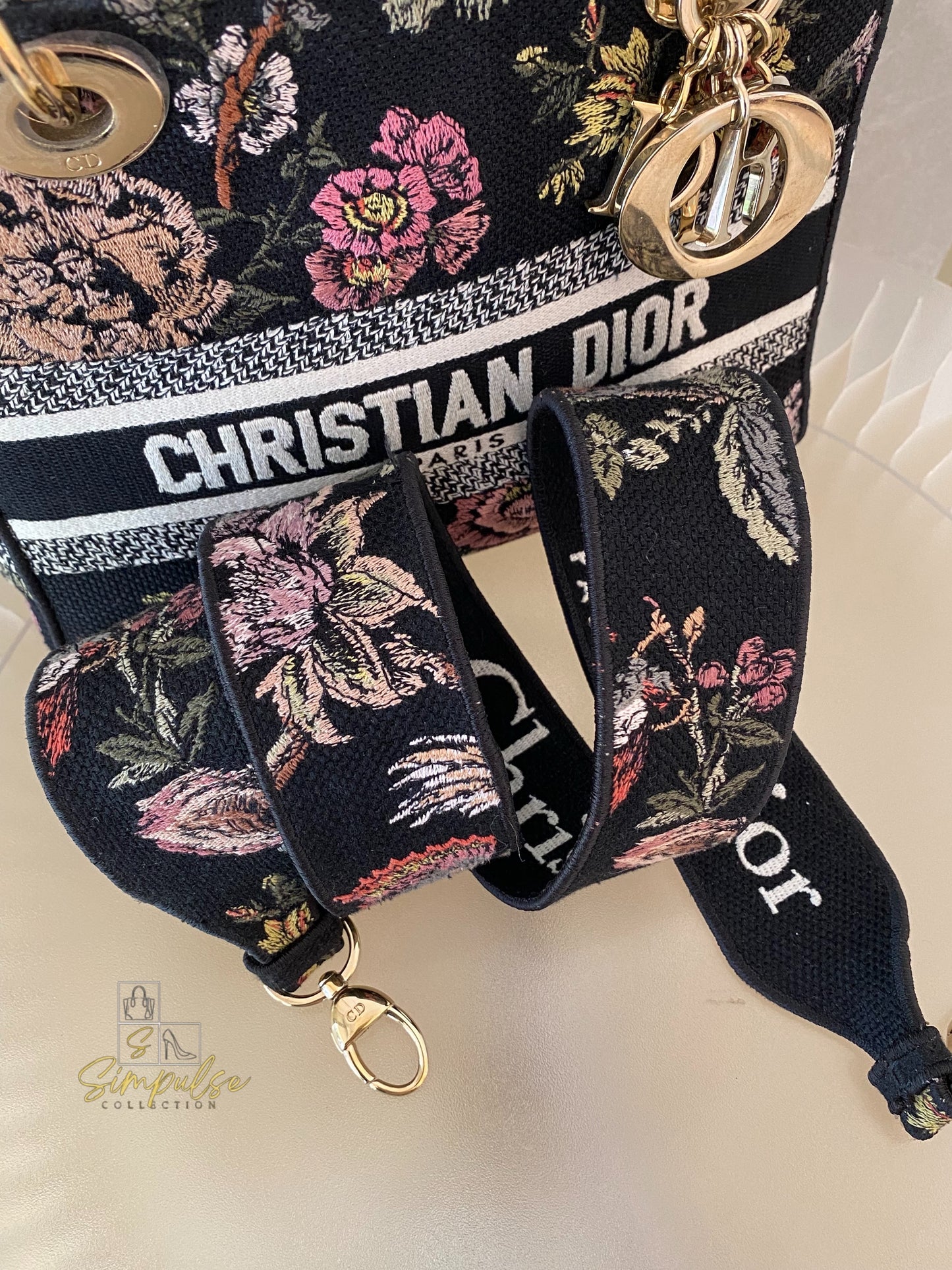 DIOR D-LITE OBLIQUE MEDIUM BLACK