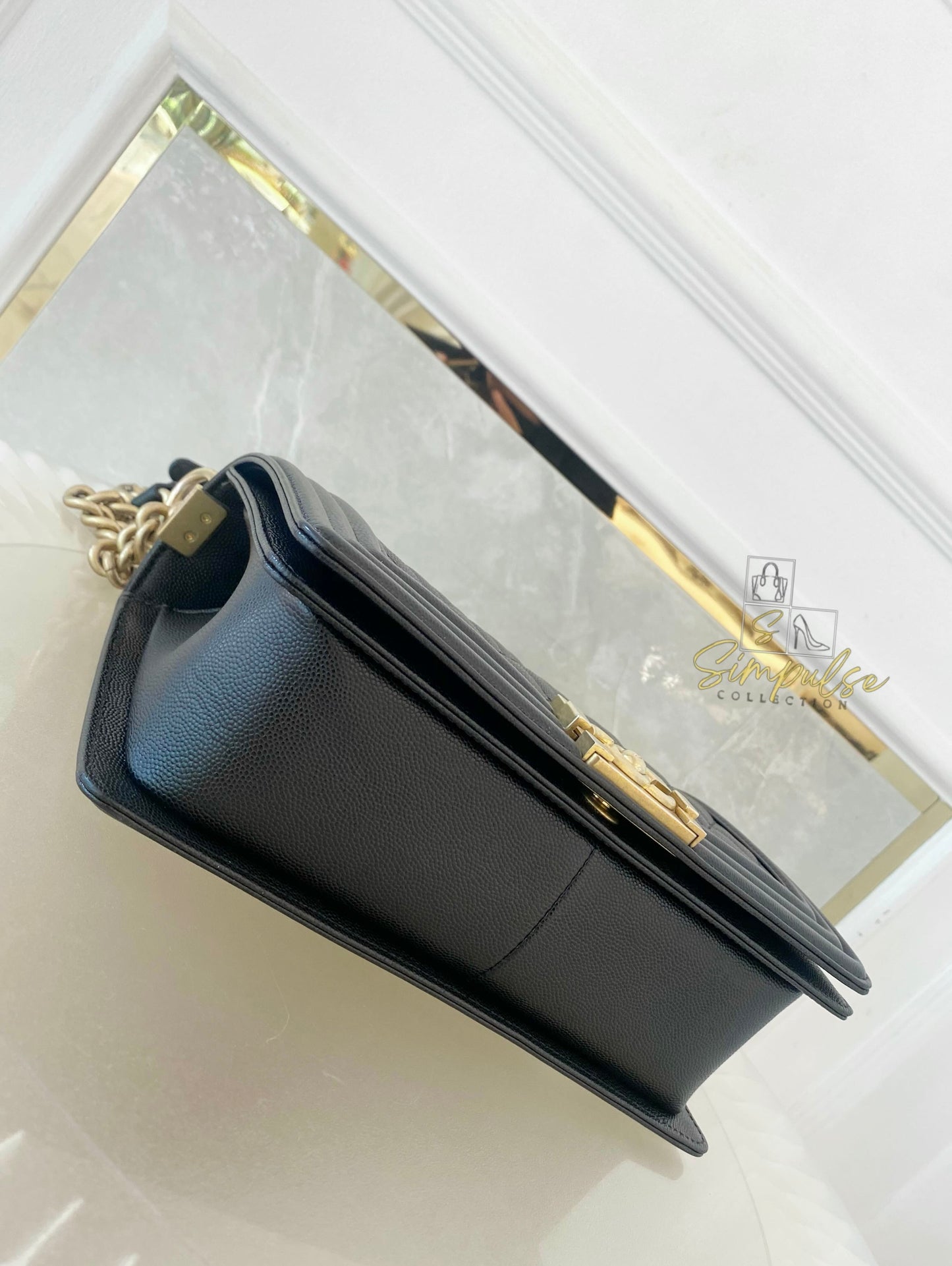 Chanel Leboy Old Medium Caviar Black GHW