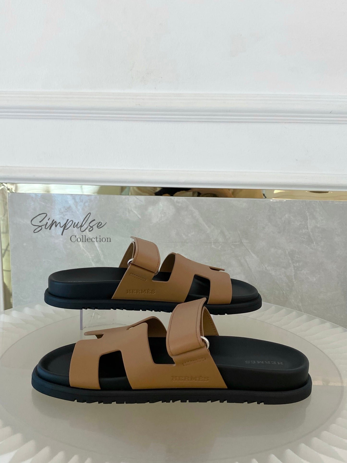 HERMES CHYPRE TAN SANDAL