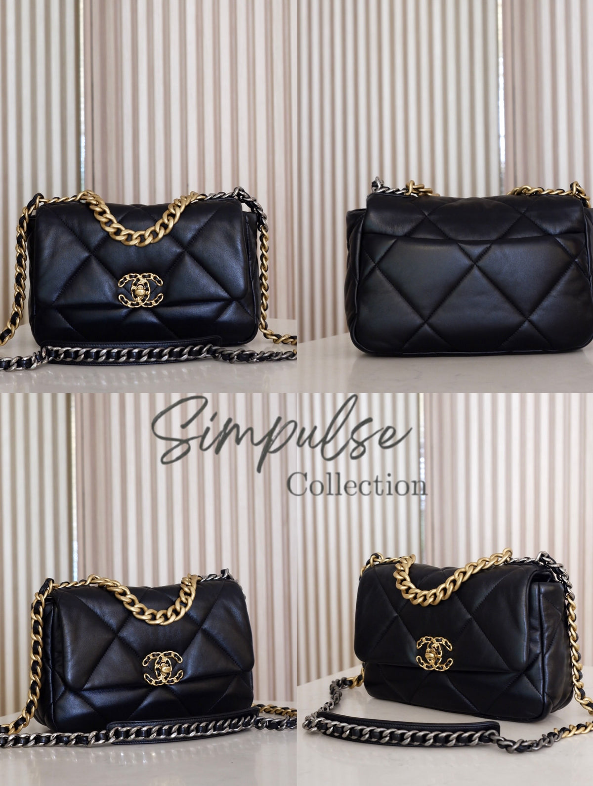 CHANEL C19 SMALL BLACK