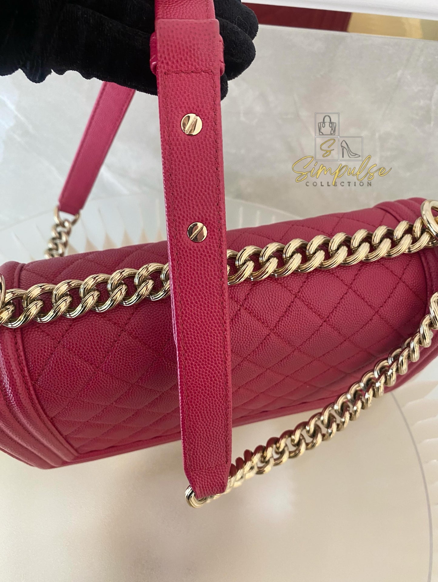 Chanel Leboy Caviar Pink Old Medium GHW