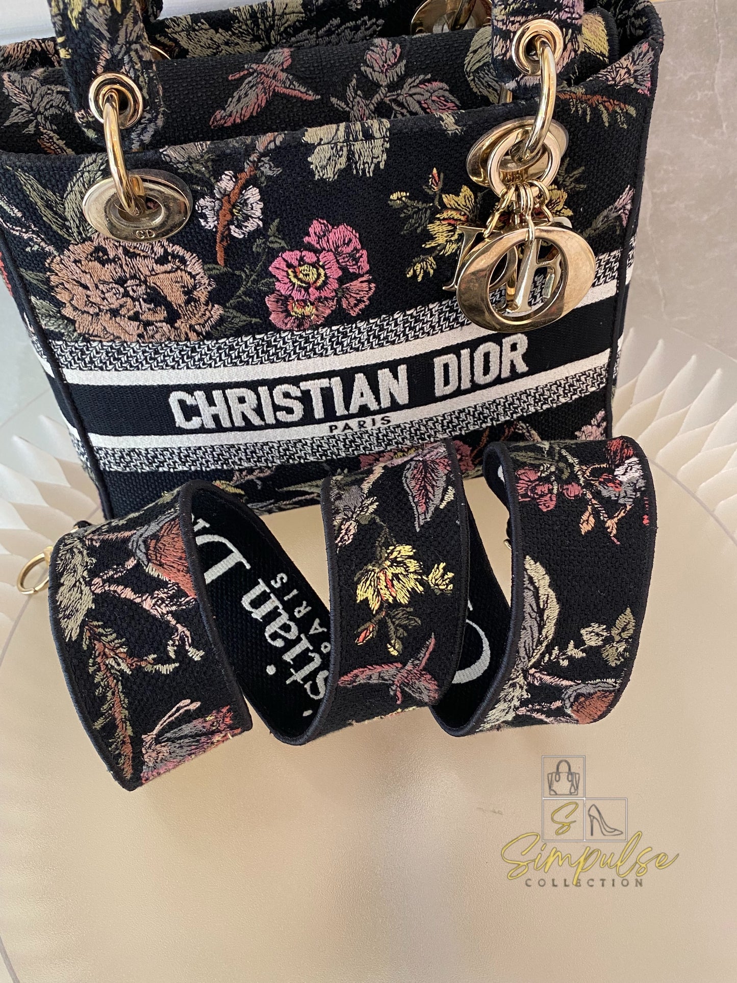 DIOR D-LITE OBLIQUE MEDIUM BLACK