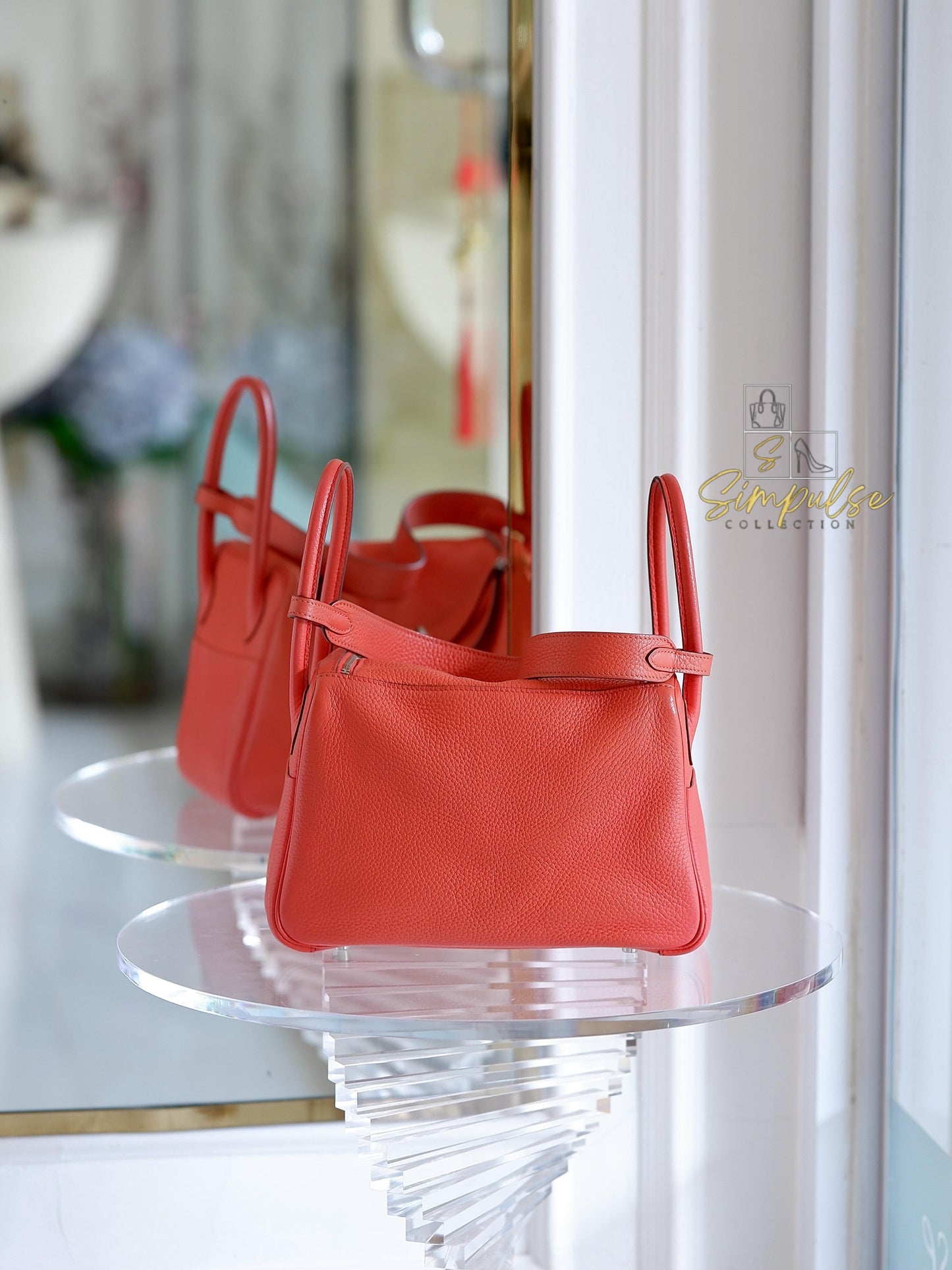 Hermes Lindy 26 in Rose Jaipur PHW