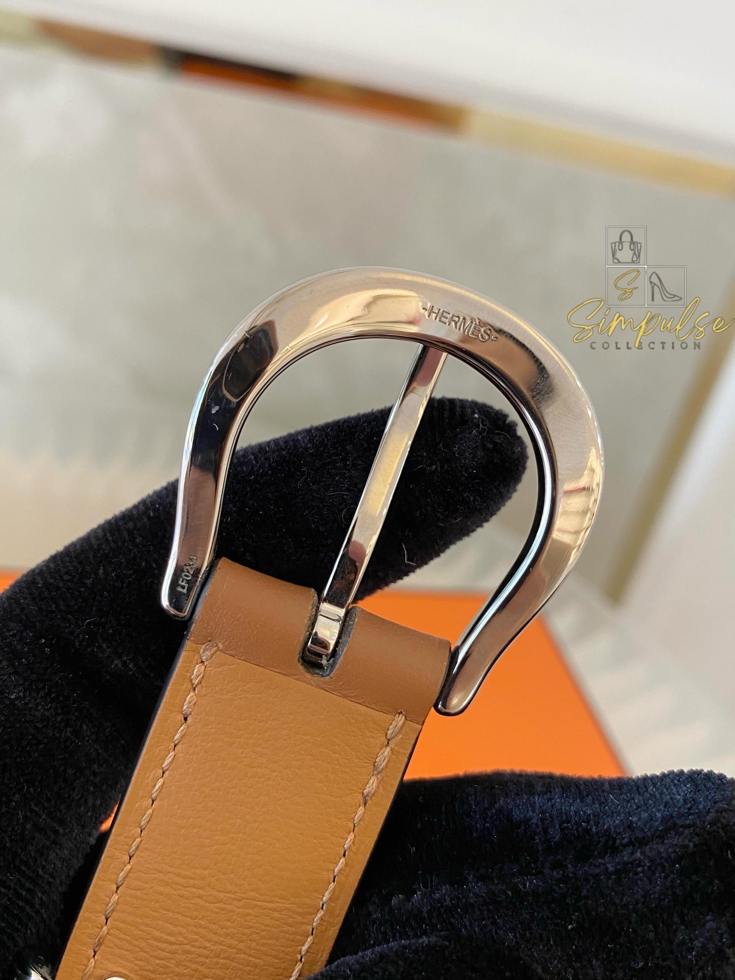 Hermes Gold Tan Belt