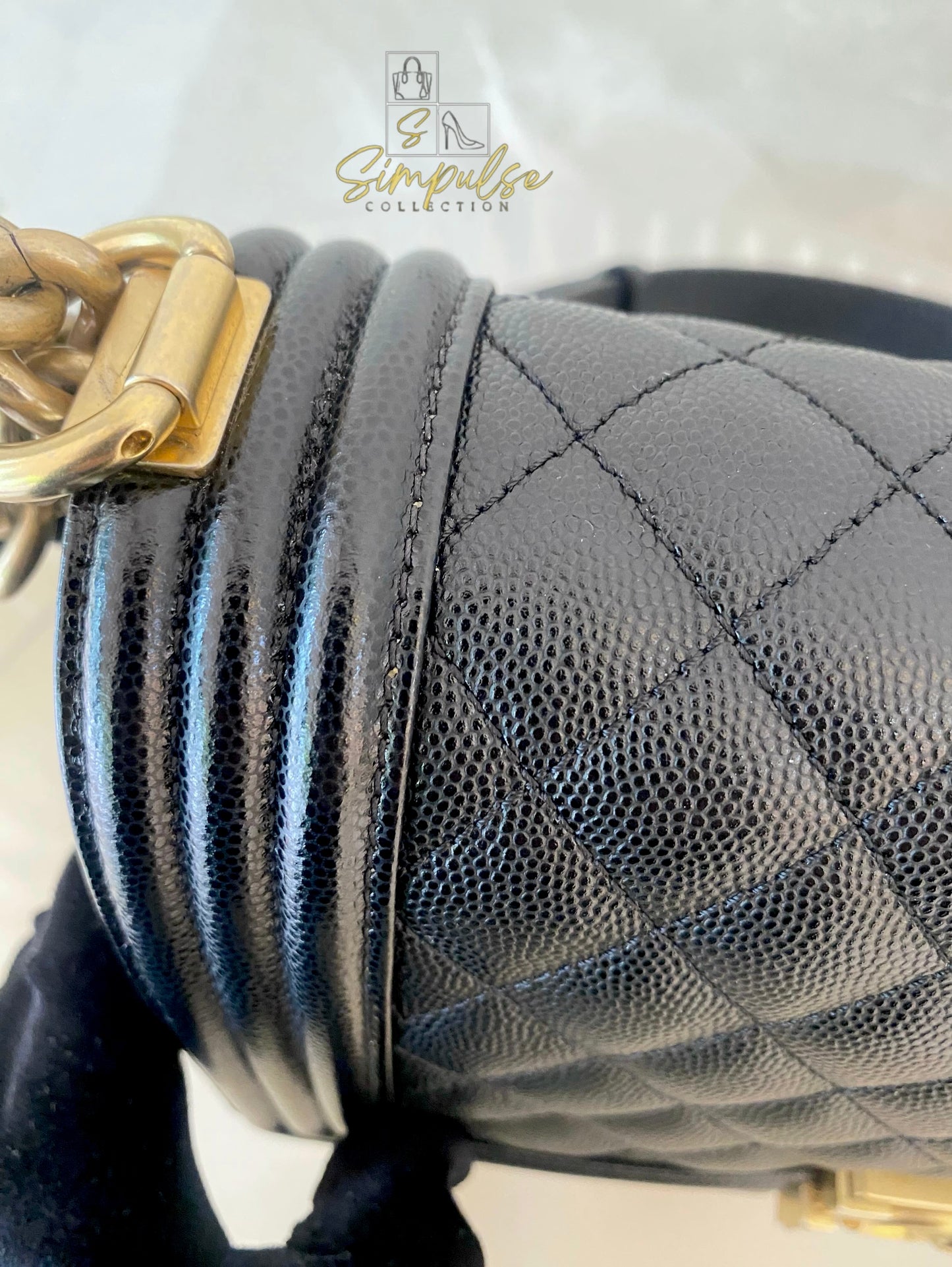 Chanel Leboy Old Medium Caviar Black GHW