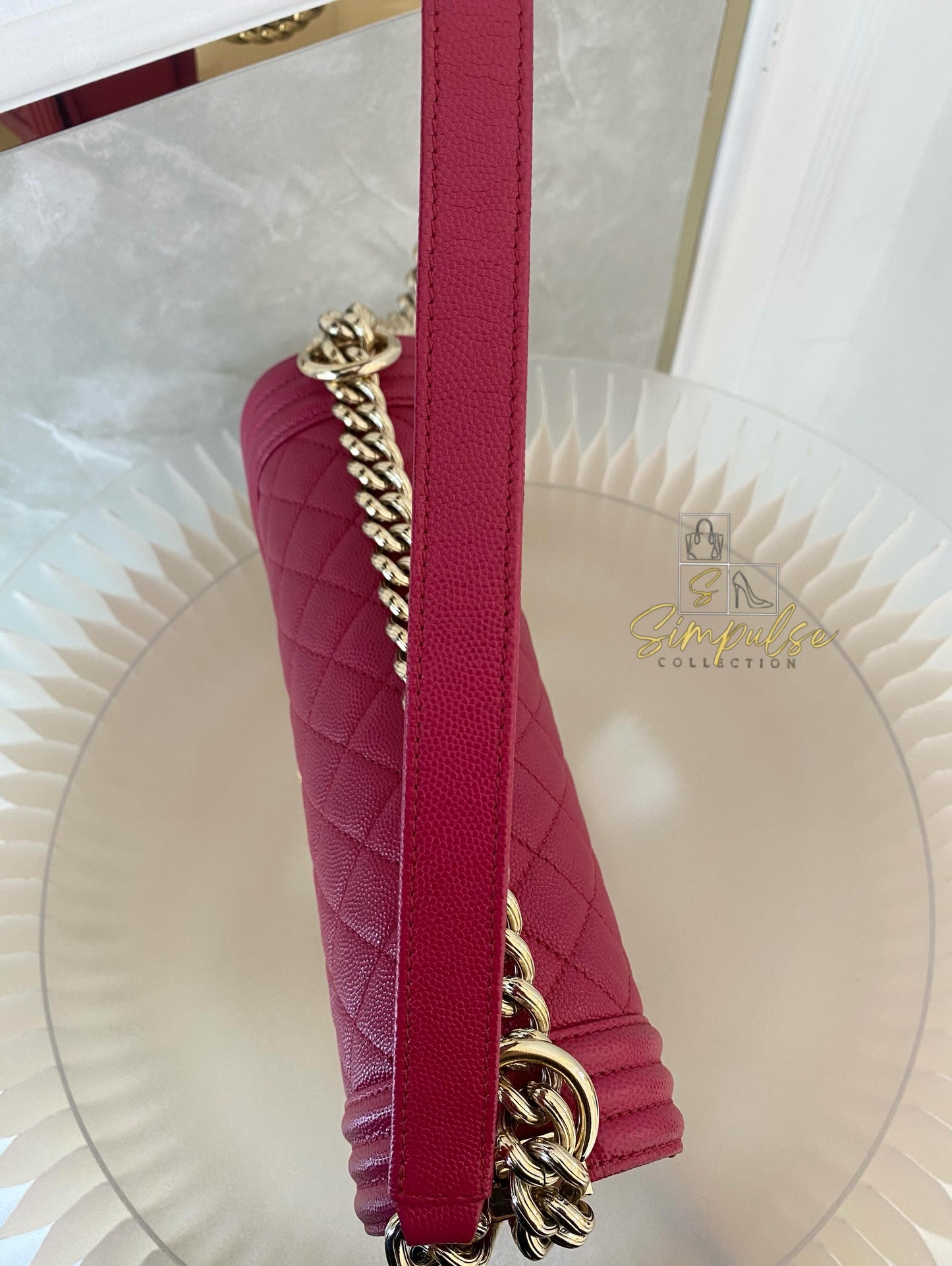 Chanel Leboy Caviar Pink Old Medium GHW
