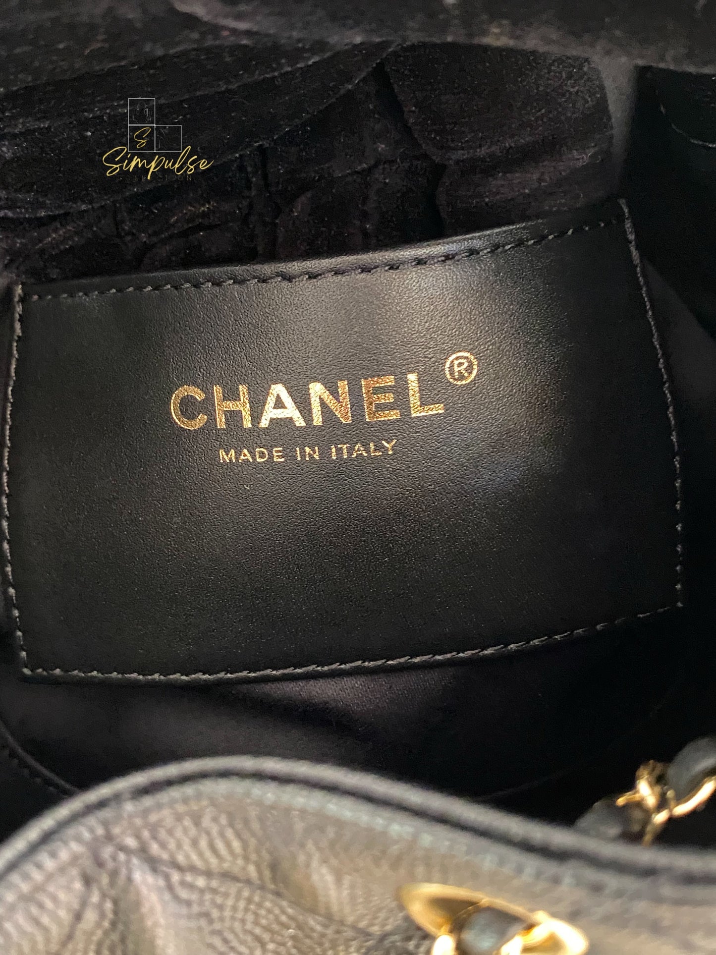 CHANEL C25 SMALL BLACK CAVIAR GHW