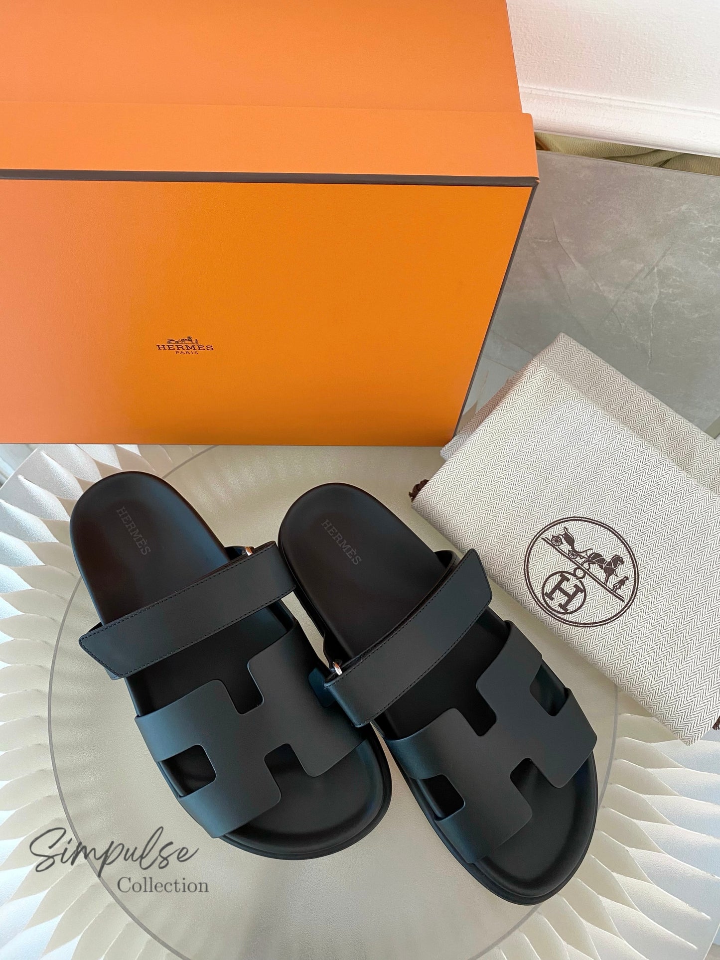 HERMES BLACK SANDAL