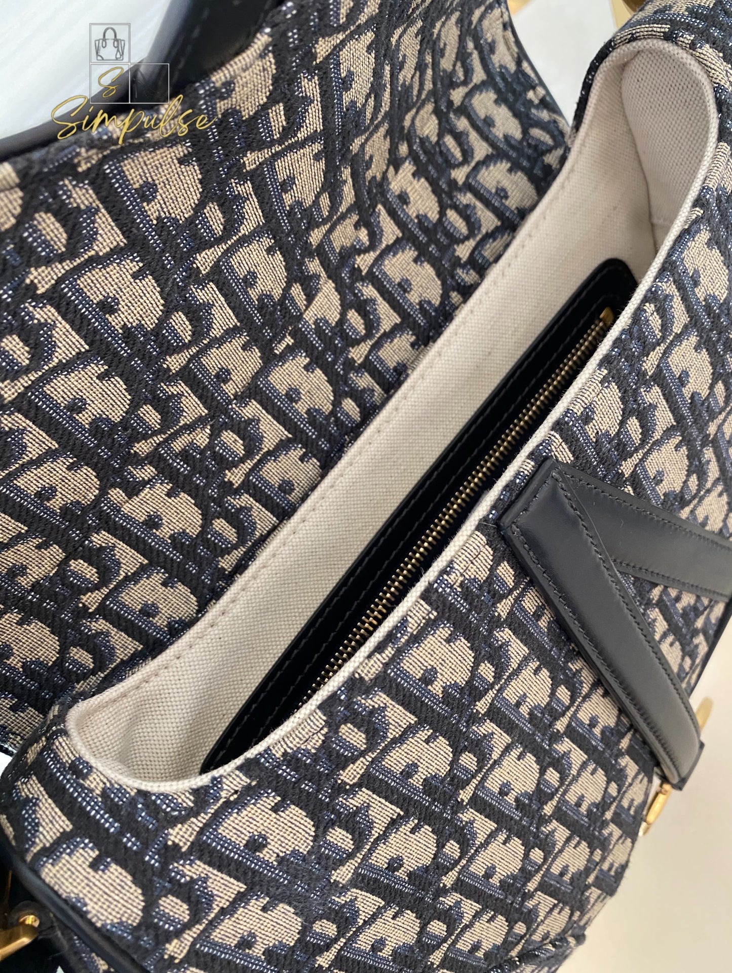 Dior Saddle Medium Blue in GHW
