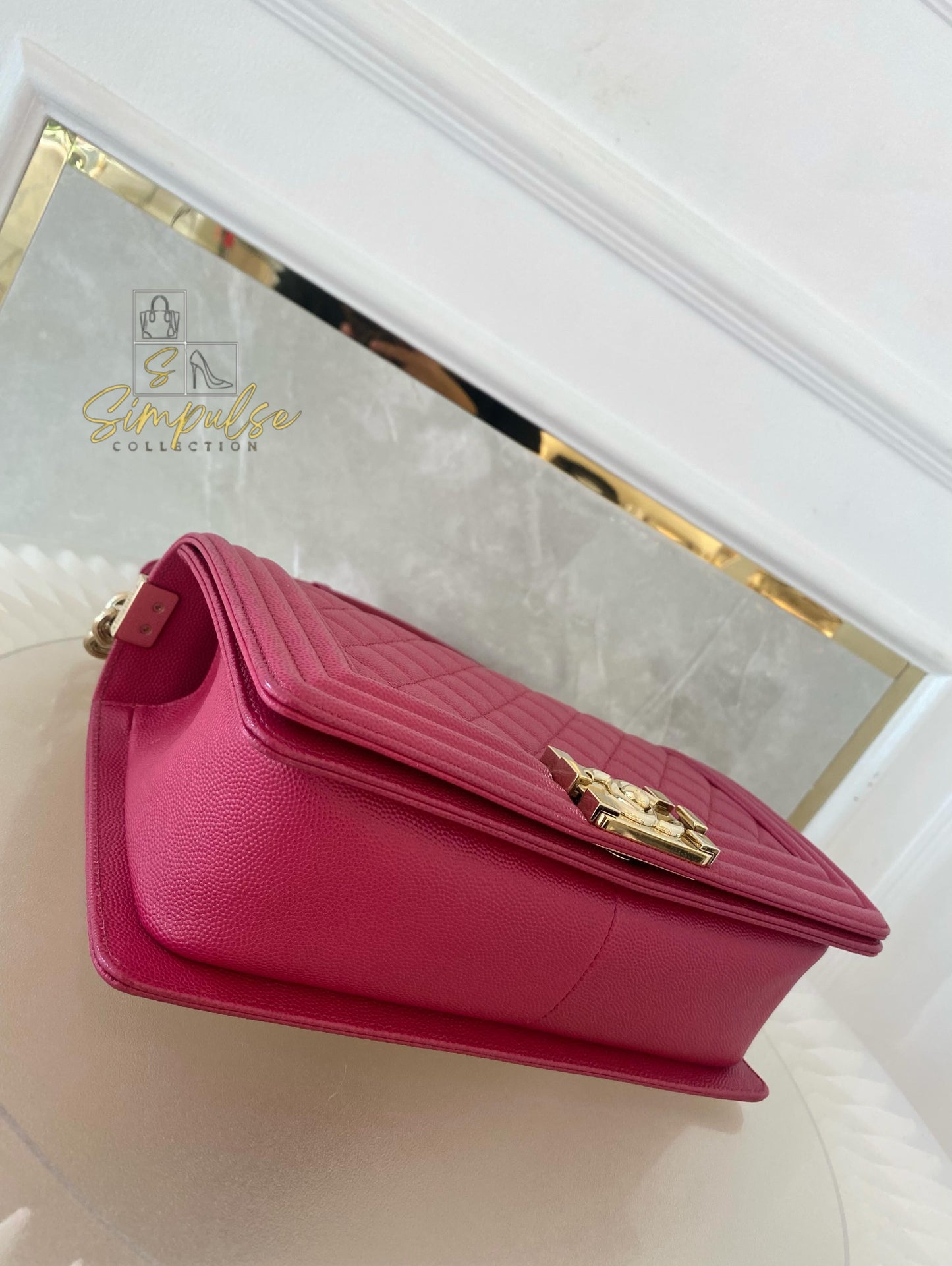 Chanel Leboy Caviar Pink Old Medium GHW