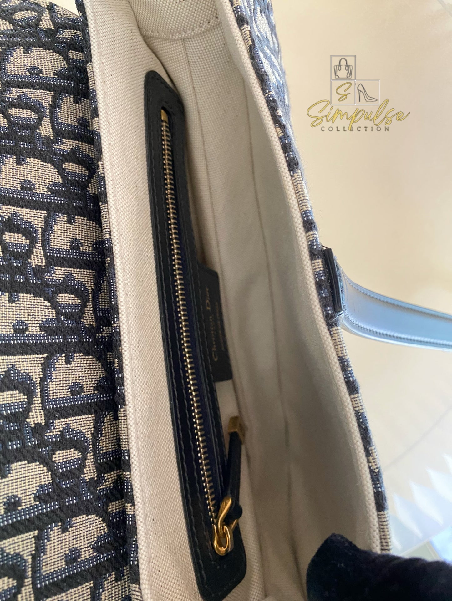 Dior Saddle Medium Blue in GHW