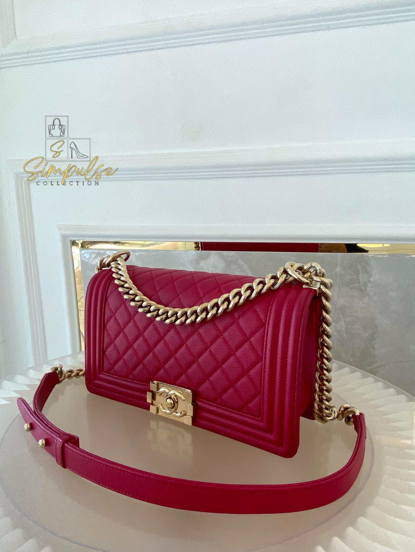 Chanel Leboy Caviar Pink Old Medium GHW