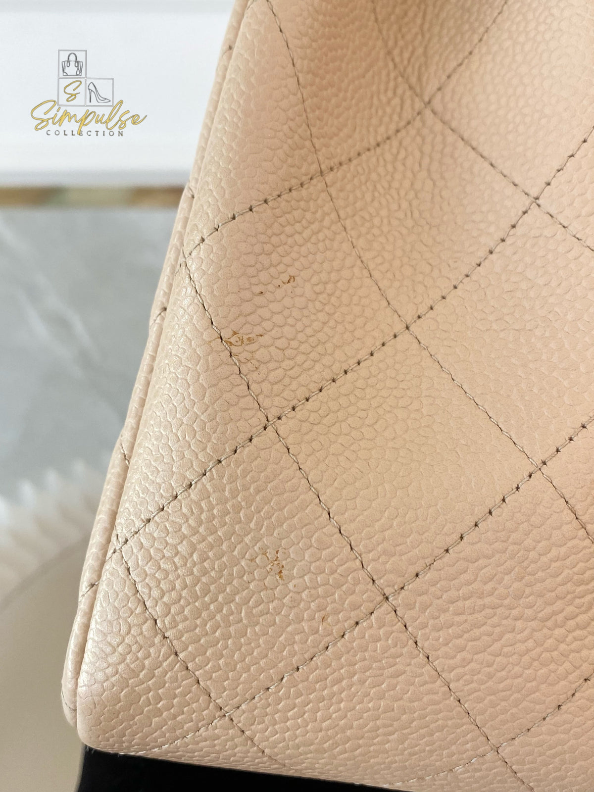 CHANEL JUMBO DOUBLE FLAP BEIGE CAVIAR
