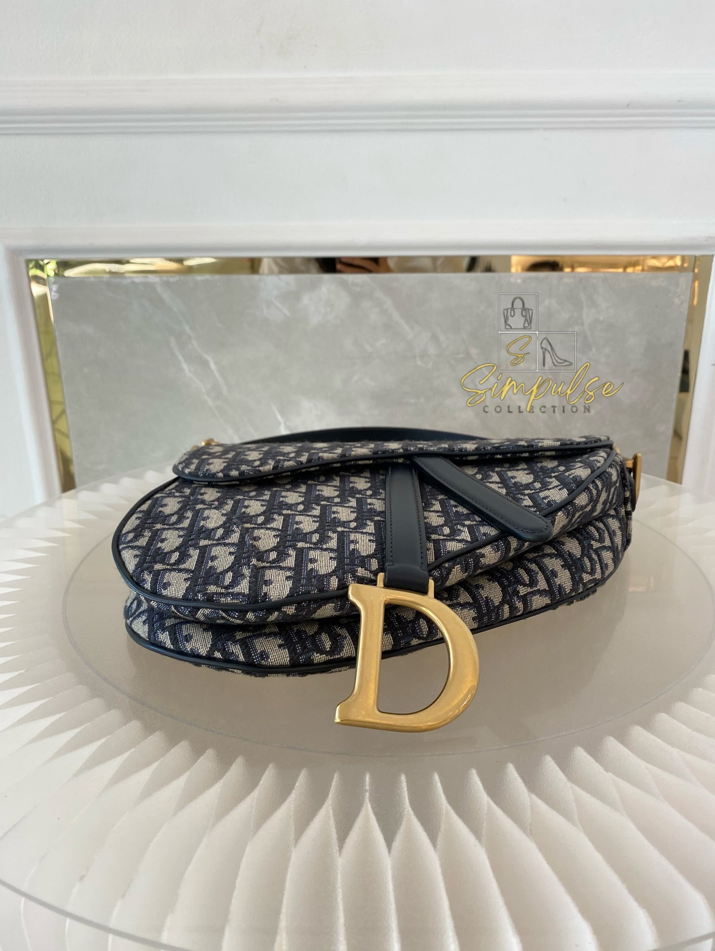 Dior Saddle Medium Blue in GHW
