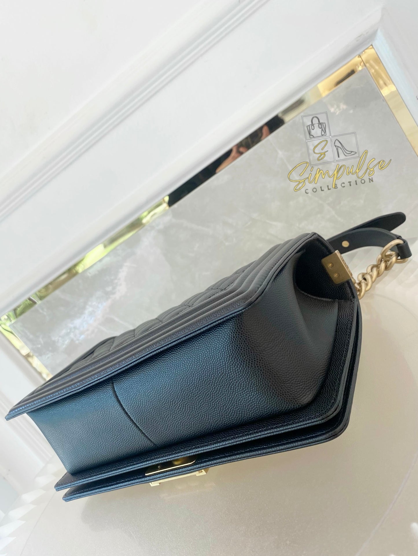 Chanel Leboy Old Medium Caviar Black GHW