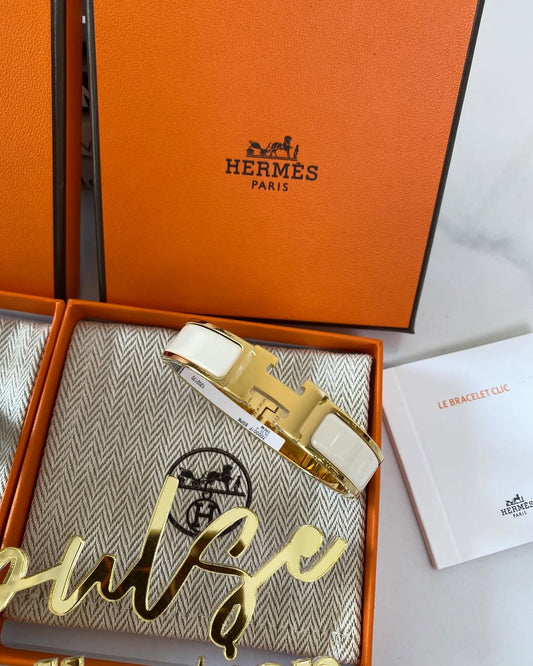 Hermes Clic clac White 85 PM
