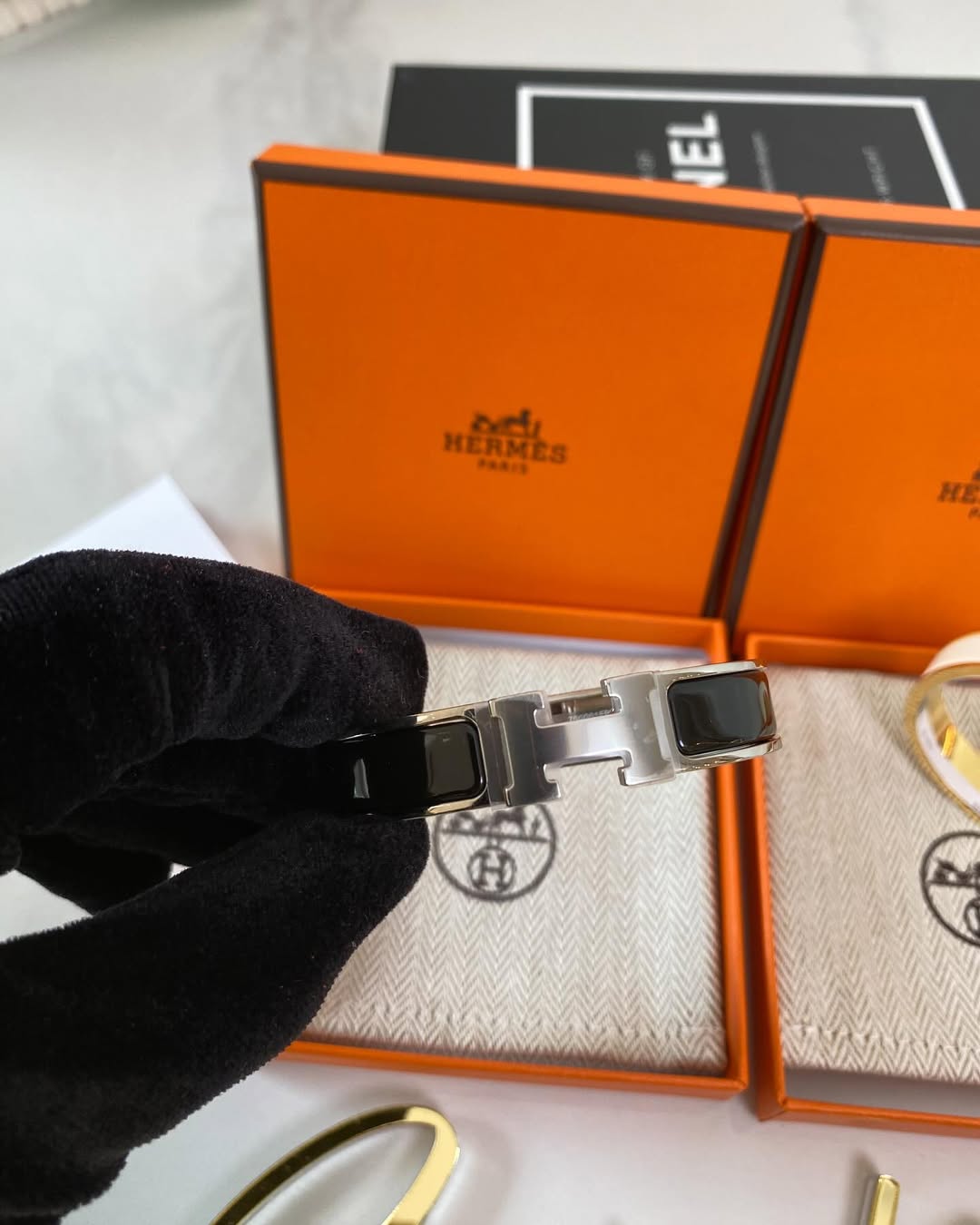 Hermes Clic clac Black 85 PM