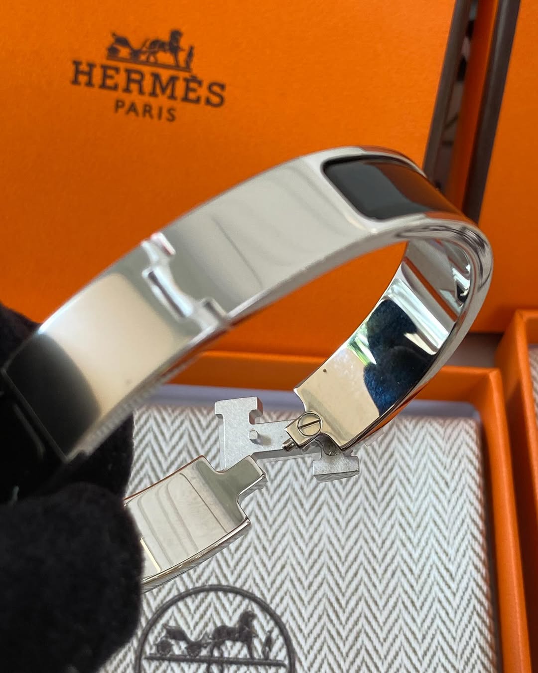 Hermes Clic clac Black 85 PM