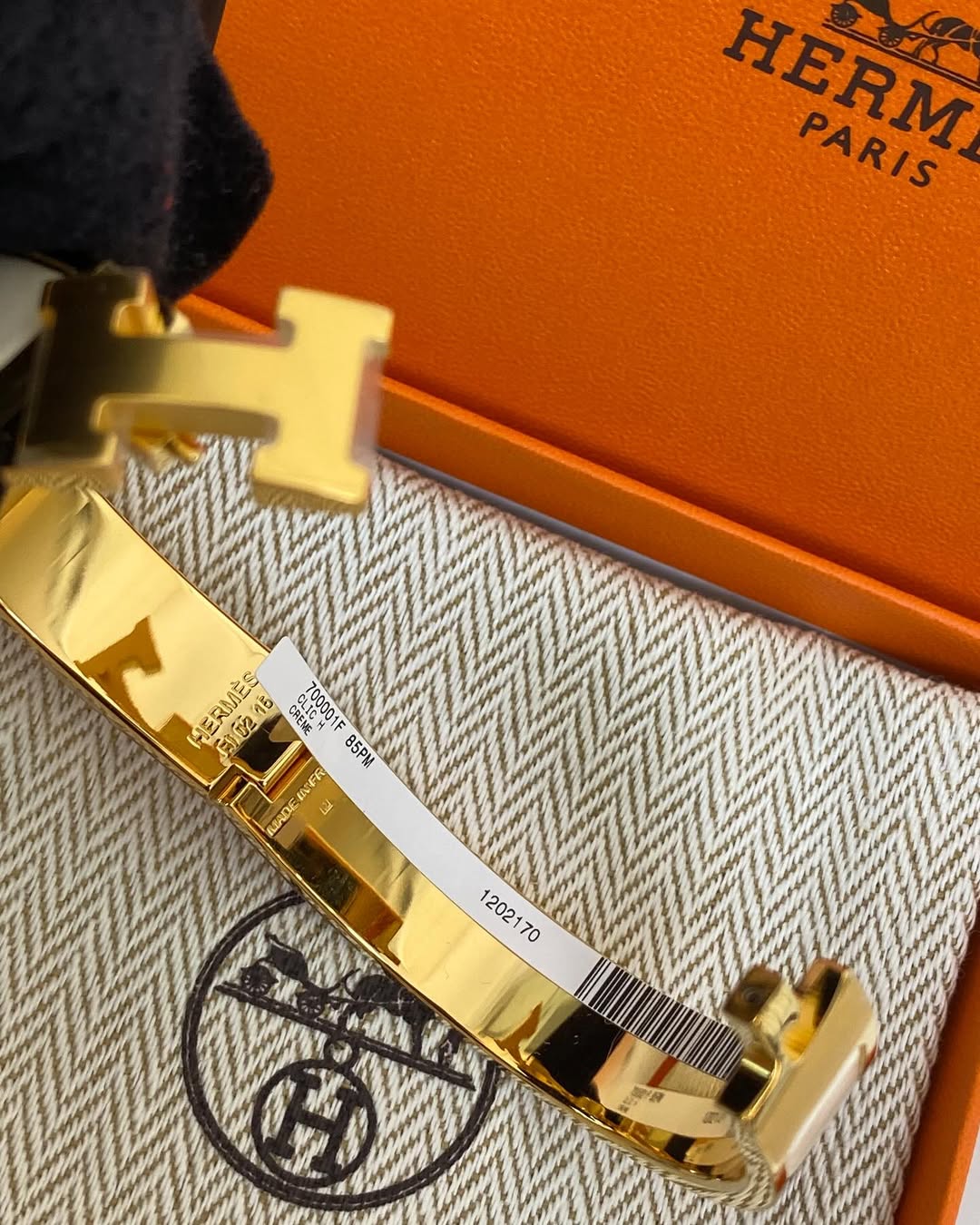 Hermes Clic clac White 85 PM
