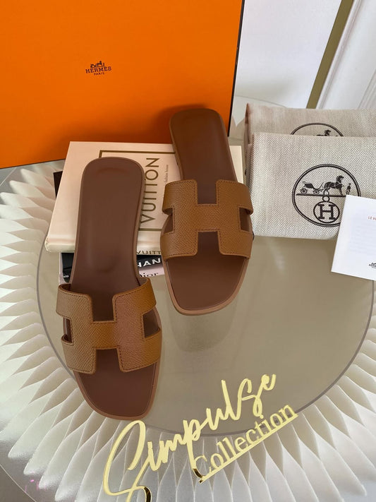Hermes Oran Gold Tan 36