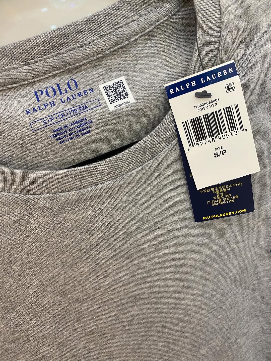 RL Men's Gray Tshirt