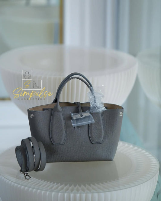 Longchamp Roseau Leather Top Handle Bag