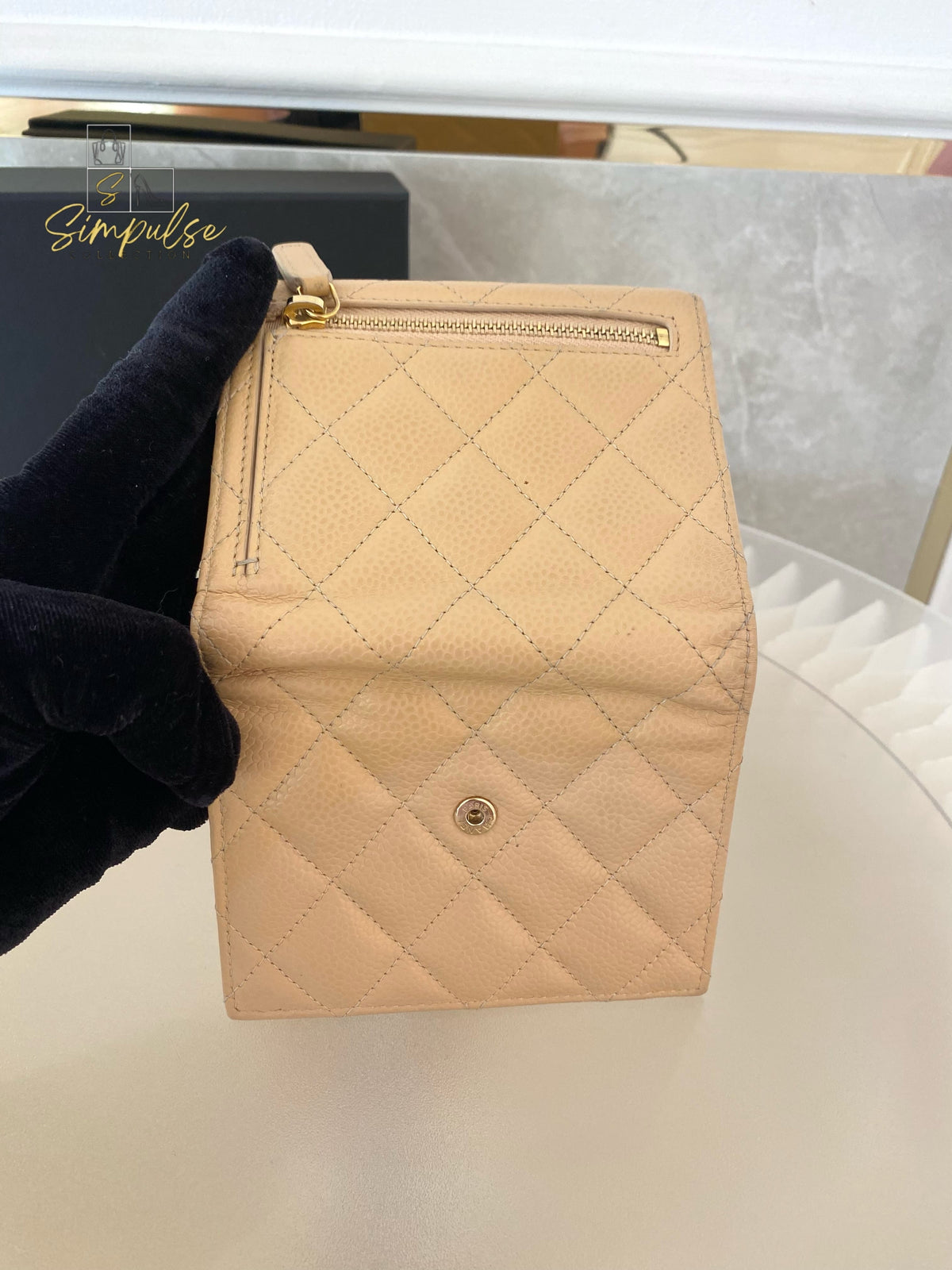 Chanel Trifold Beige Claire