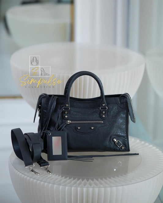 Balenciaga Metallic Edge City Small