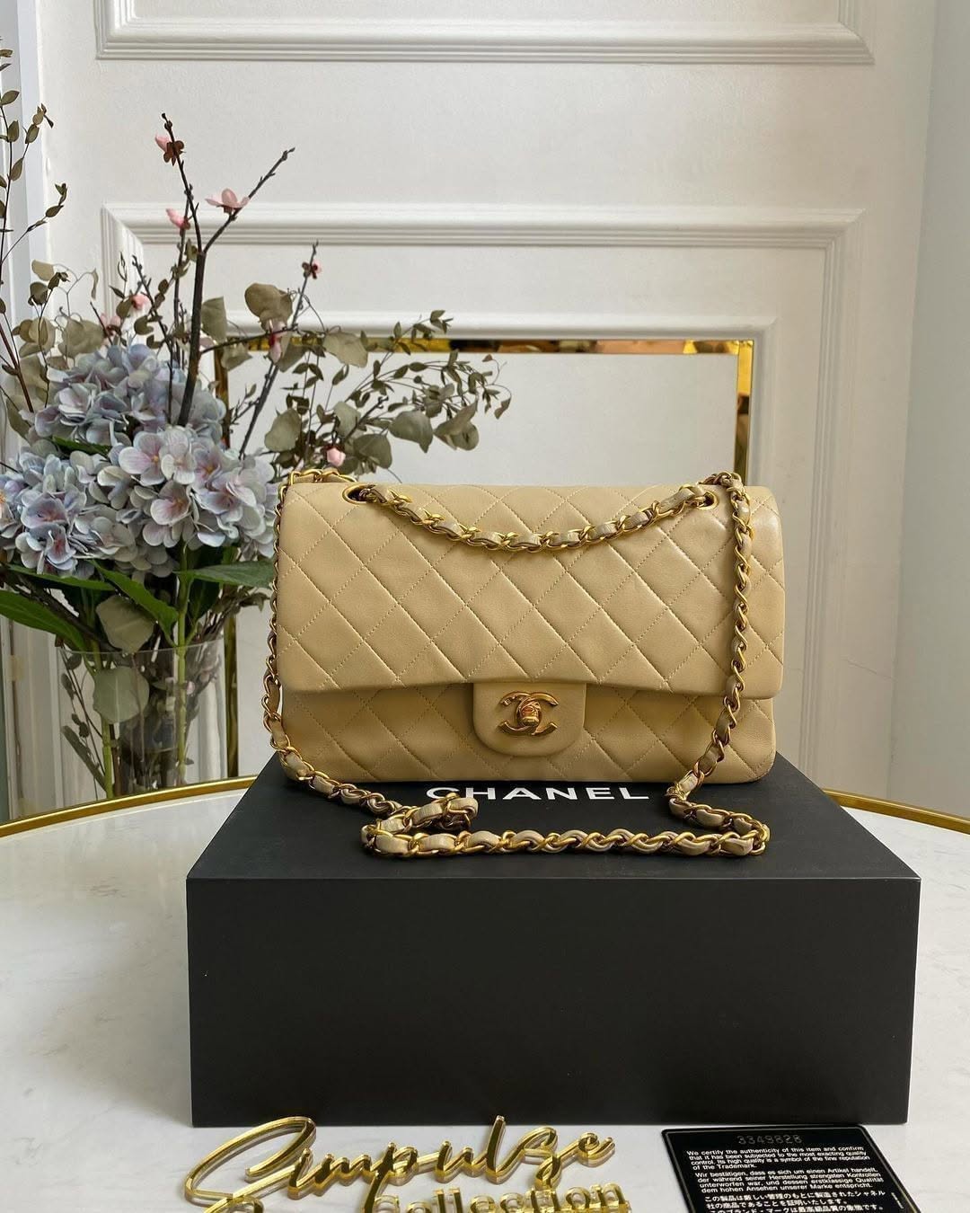 Chanel Medium Double Flap Lambskin Gold Hardware