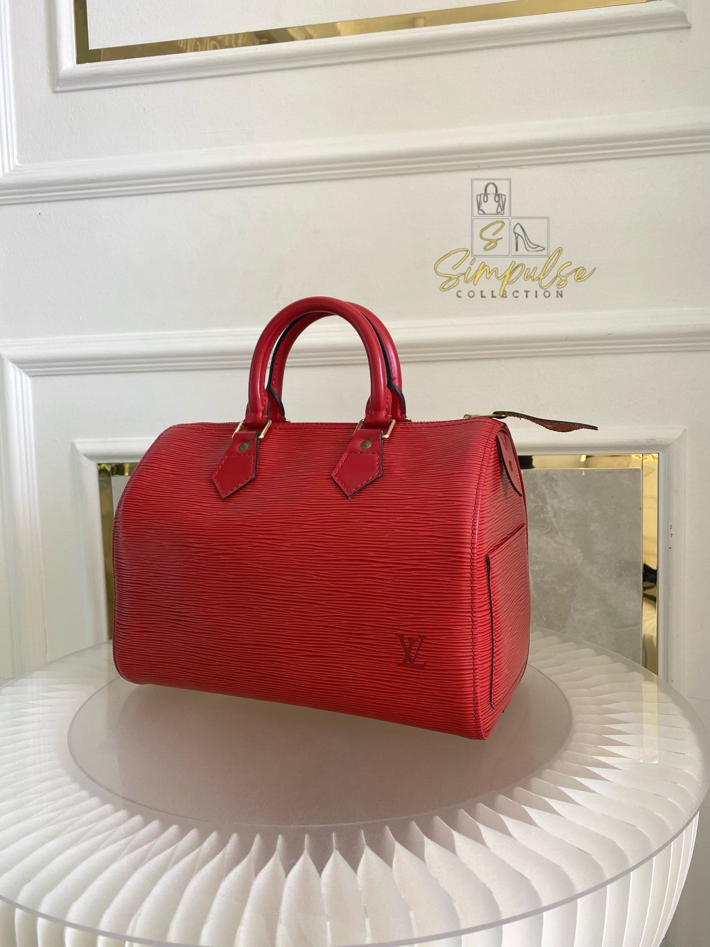 Louis Vuitton Epi Speedy 25 Red