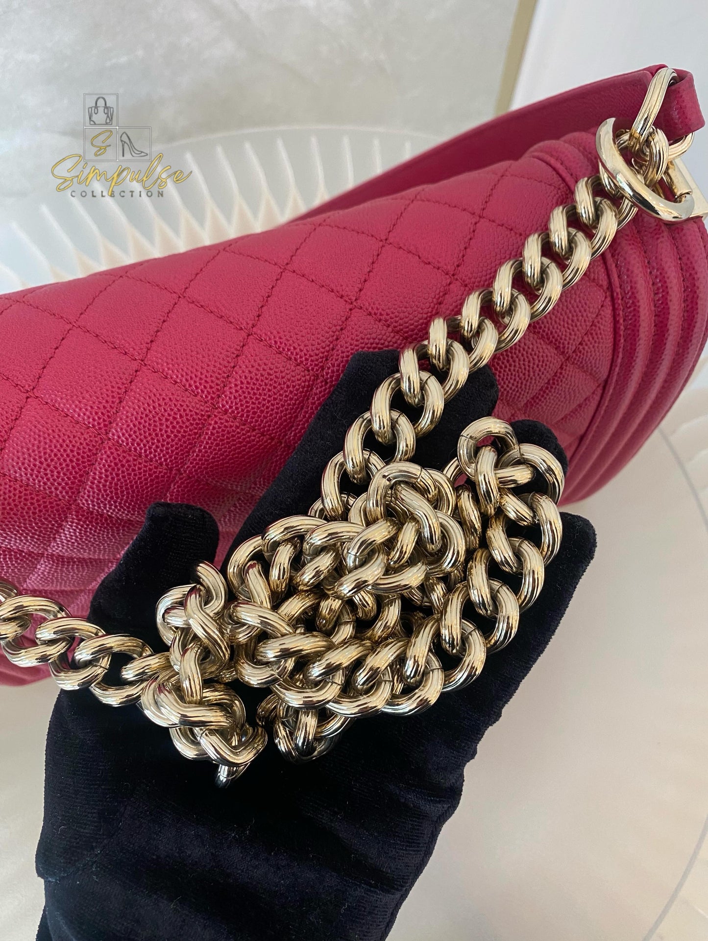 Chanel Leboy Caviar Pink Old Medium GHW