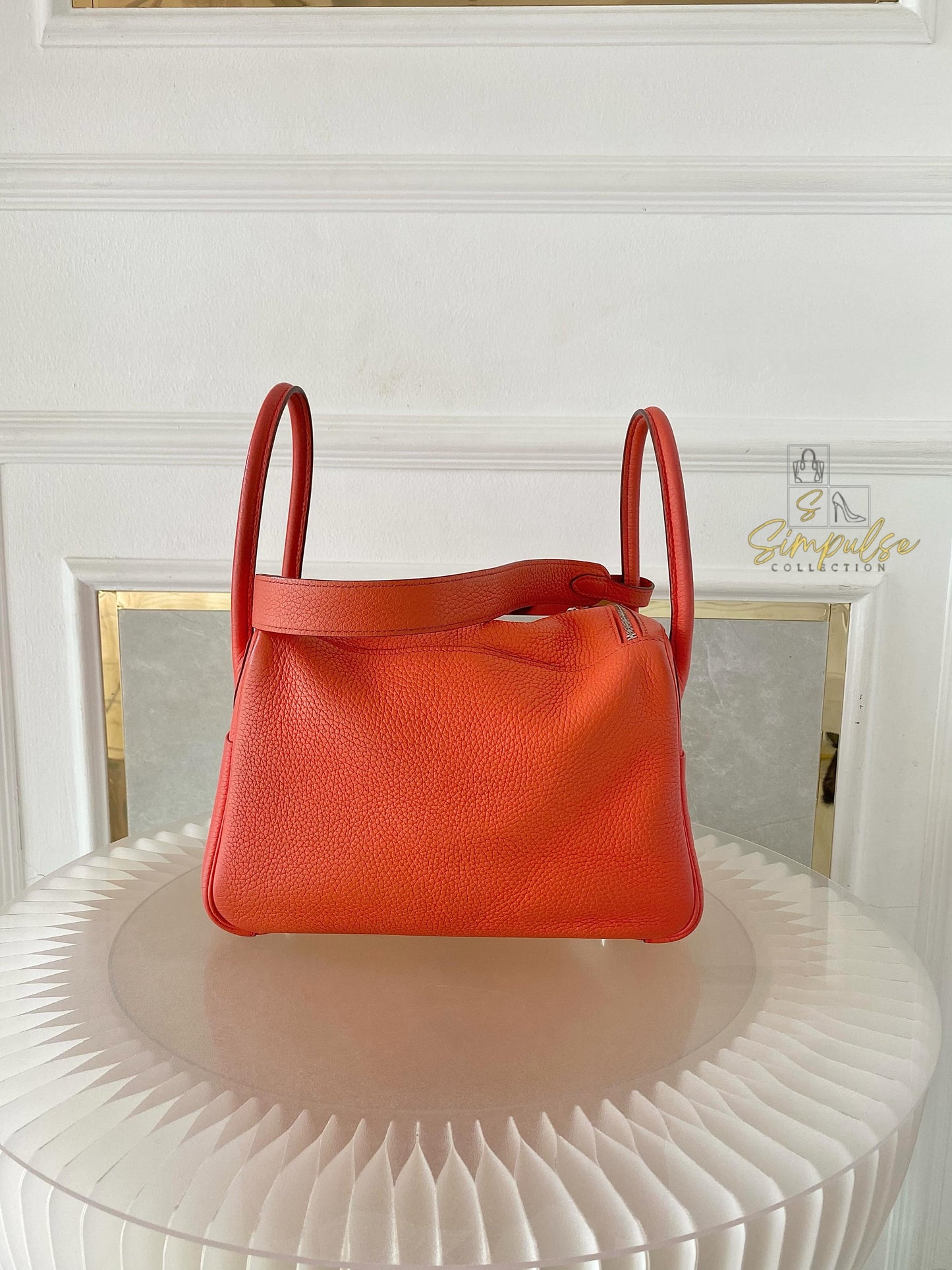 Hermes Lindy 26 in Rose Jaipur PHW