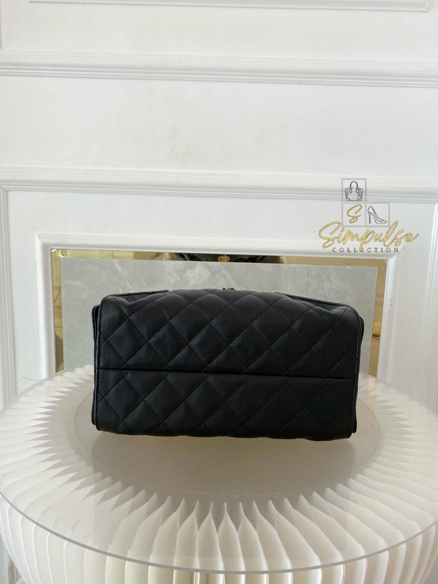Chanel C25 Small Caviar Black GHW