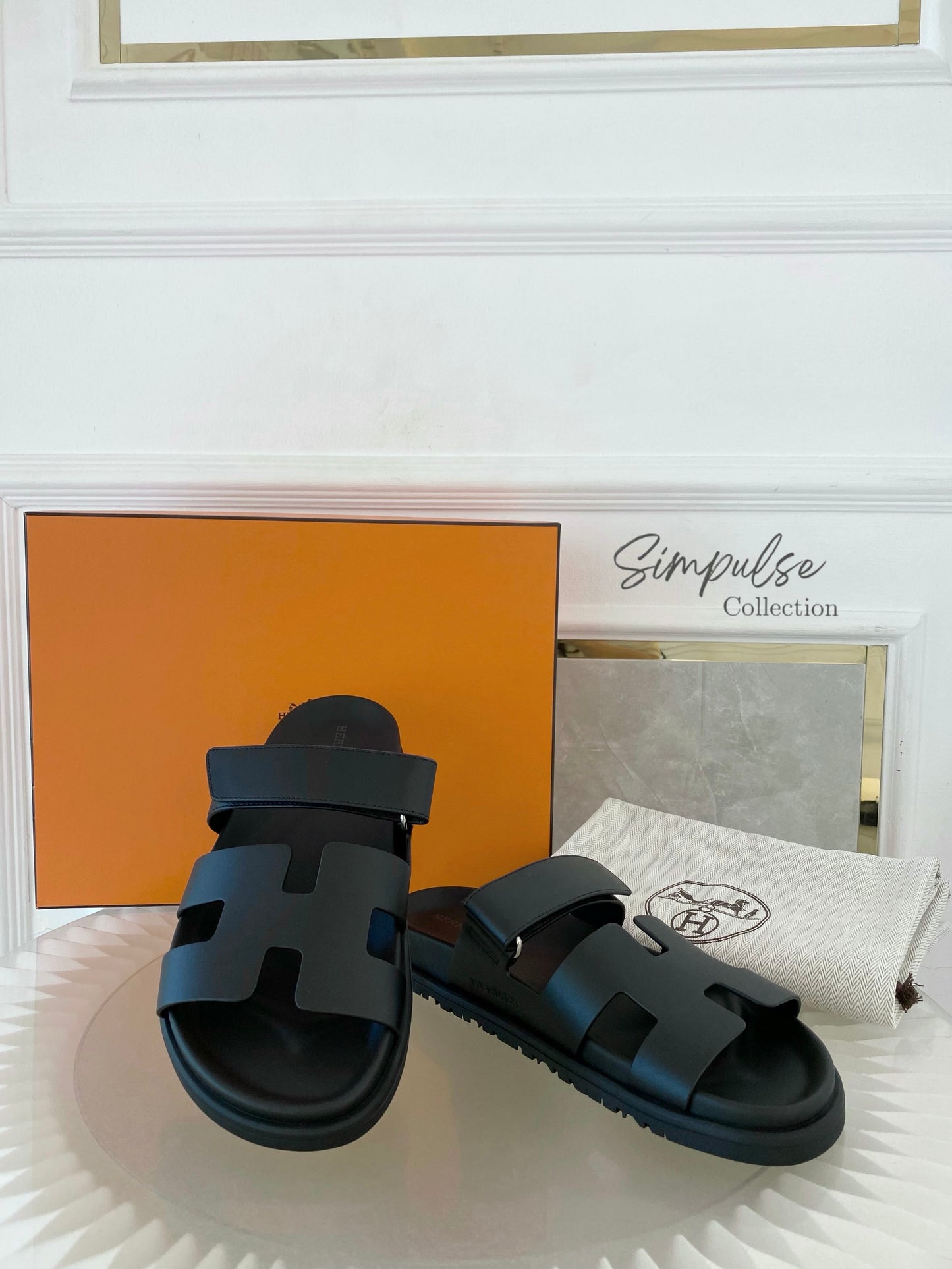 HERMES BLACK SANDAL