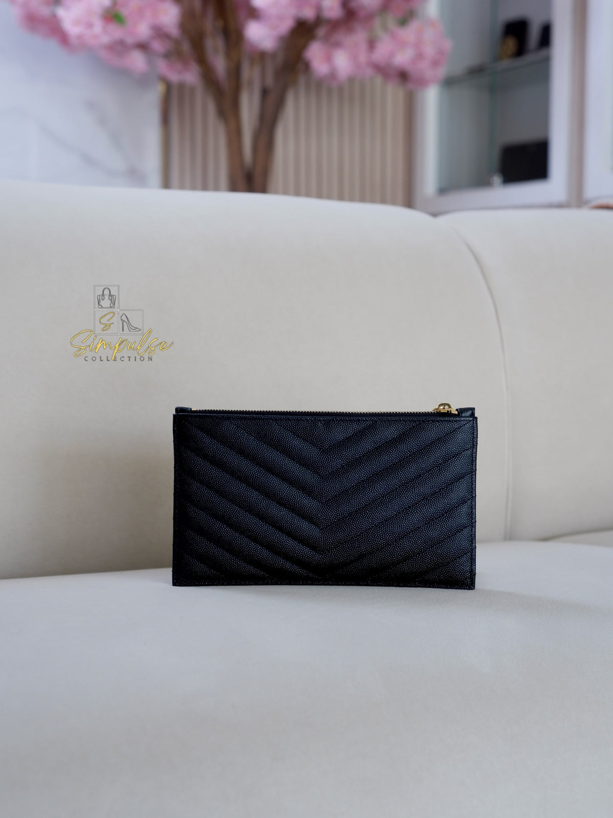 Yves Saint Laurent Cassandre Matelasse Monogram Bill Pouch